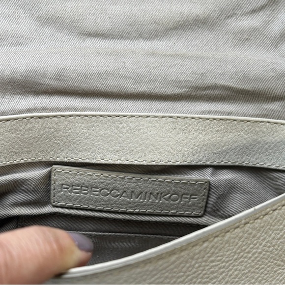 Rebecca Minkoff Beaded Cream Crossbody Bag with Chain Strap - Picture 12 of 12